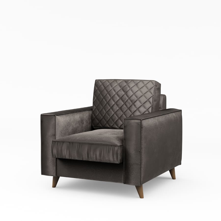 Kendall Armchair velvet, Grimaldi Grey