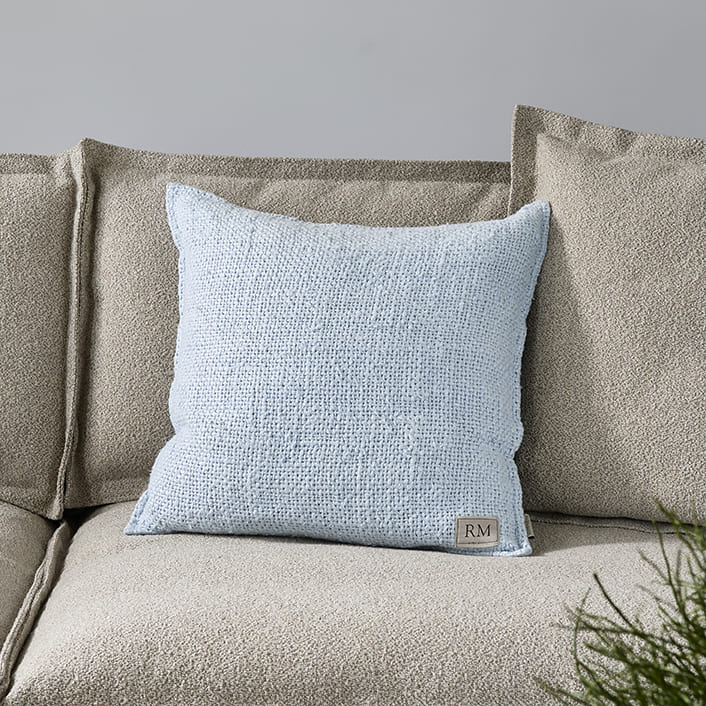 Linen Pillow Cover blue 50x50