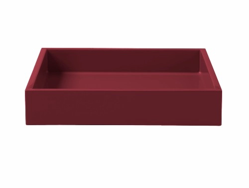 Lux Lacquer Tray 19x19 bordeaux