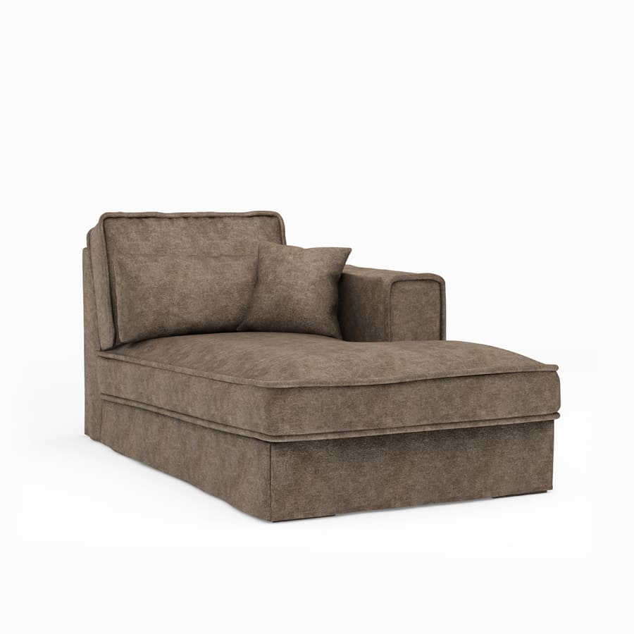 Metropolis Chaise Longue Rechts, Polyester Clay