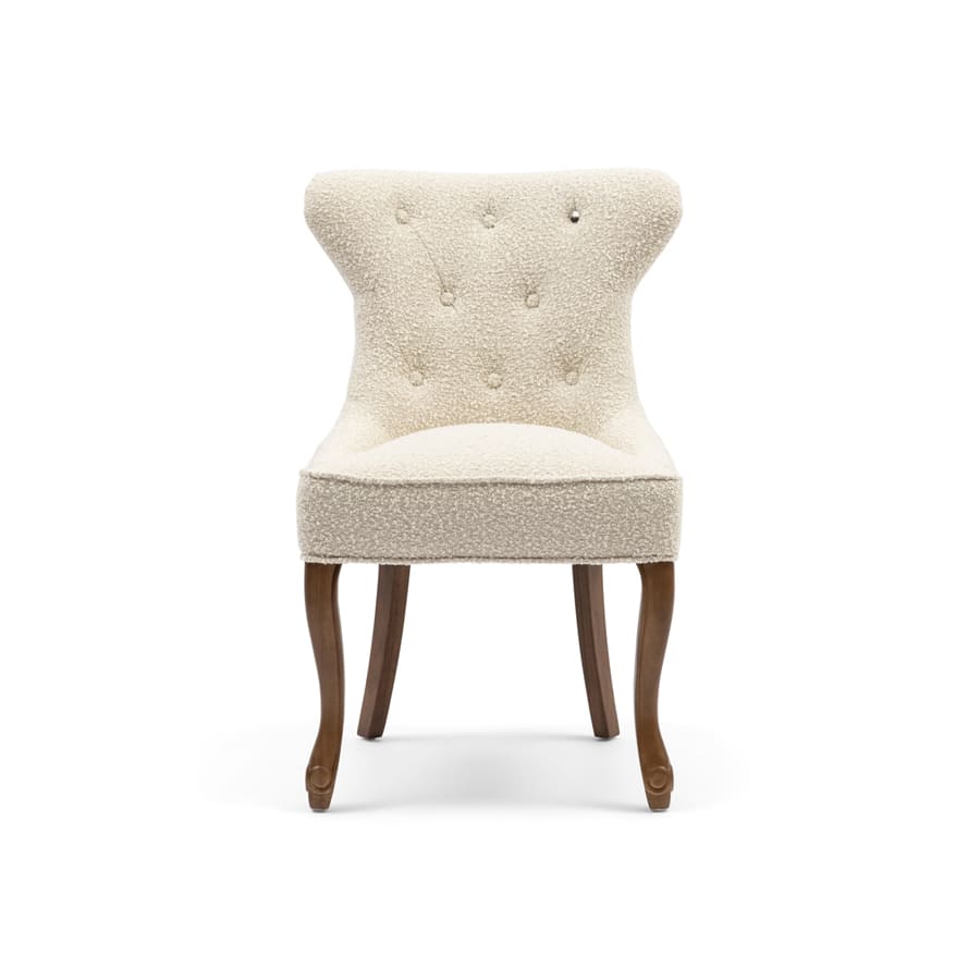 George Diningchair Bouclé White Sand