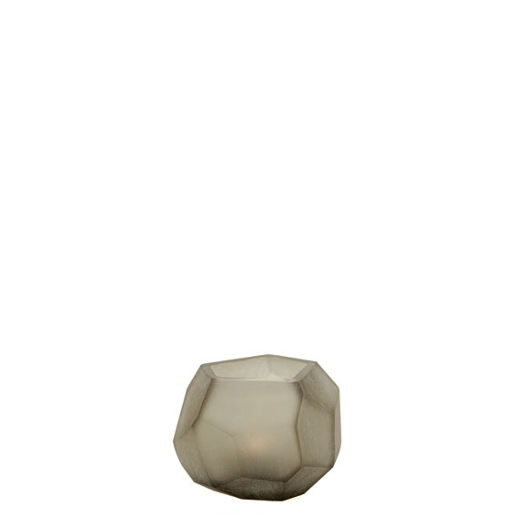 Tealight Cubistic D12/H9 smokegrey