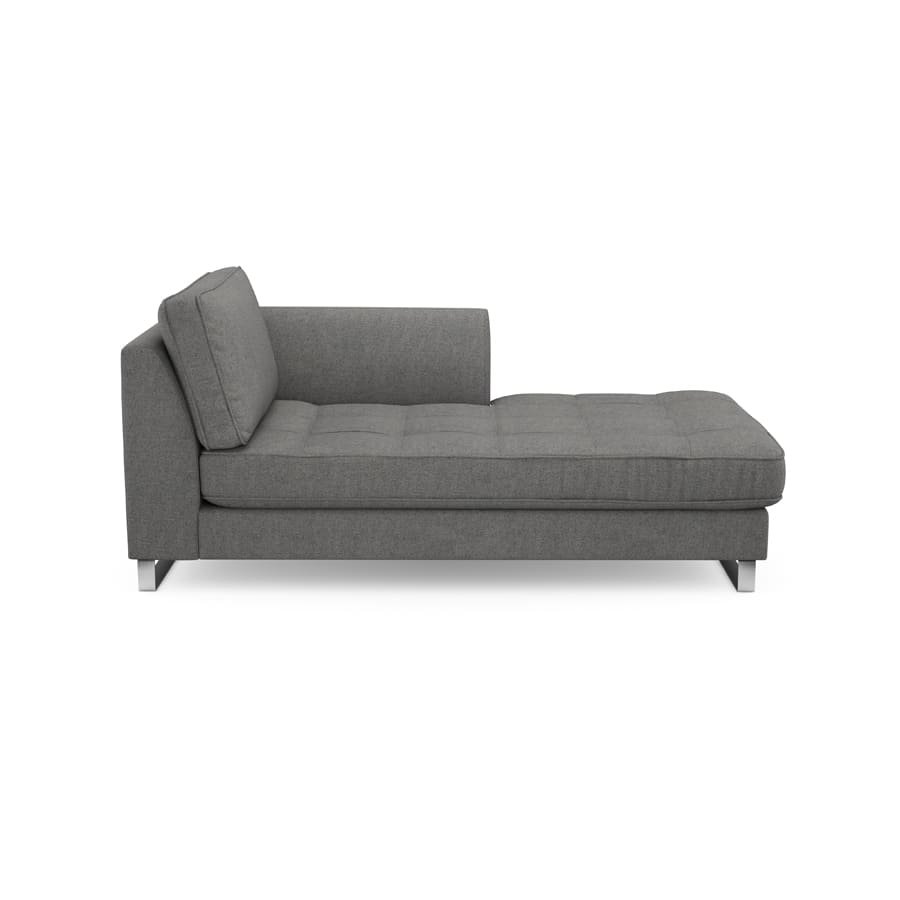 West Houston Chaiselongue Right, oxford weave, classic charcoal
