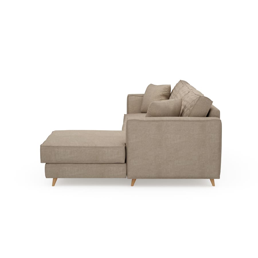 Kendall Sofa with Chaiselongue Right Cotton Nature