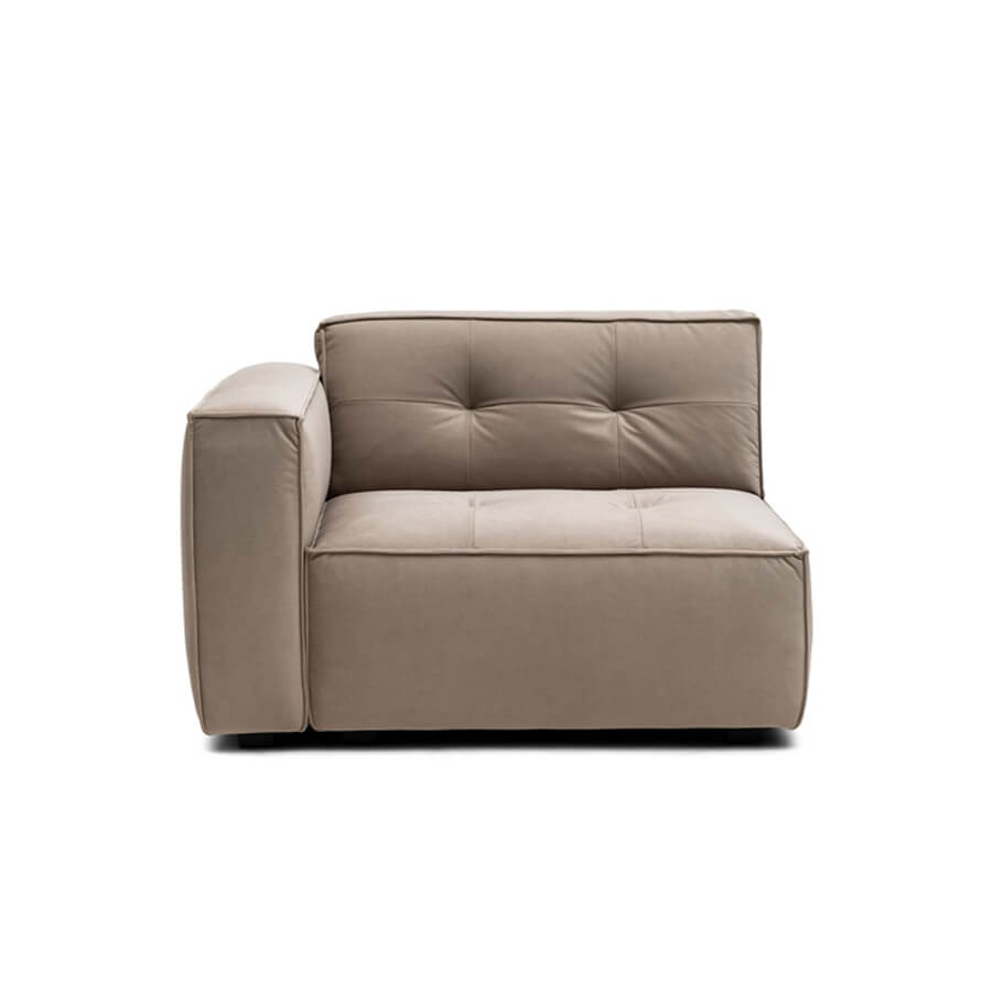 Brandon Corner Arm Left Light Taupe