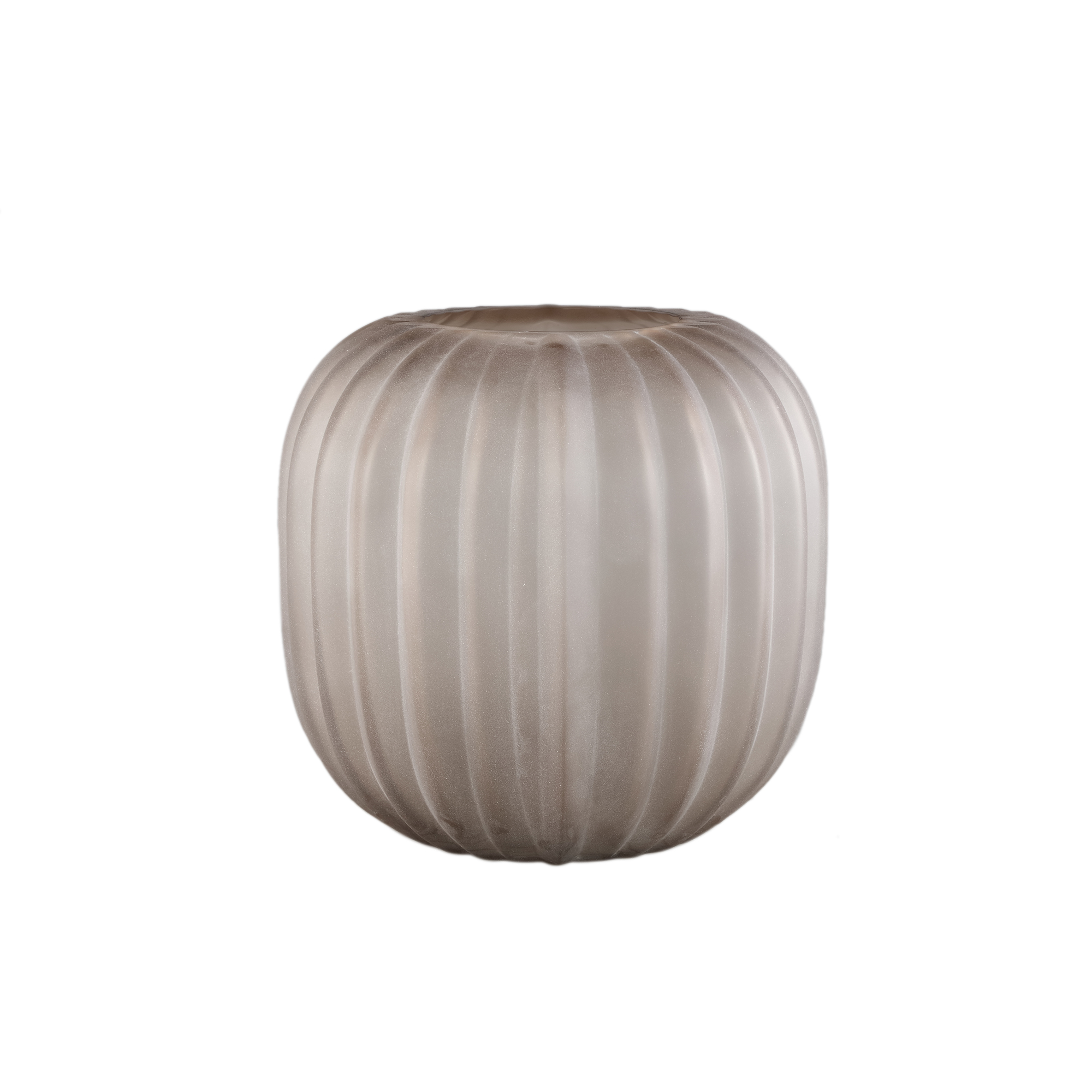 Vase Levante sand ribbed low