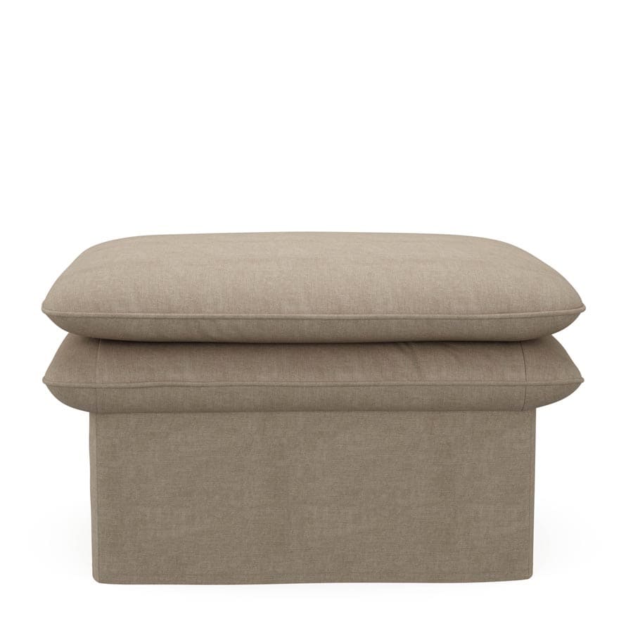 Continental Foostool 105x90, Washed Cotton, Natural