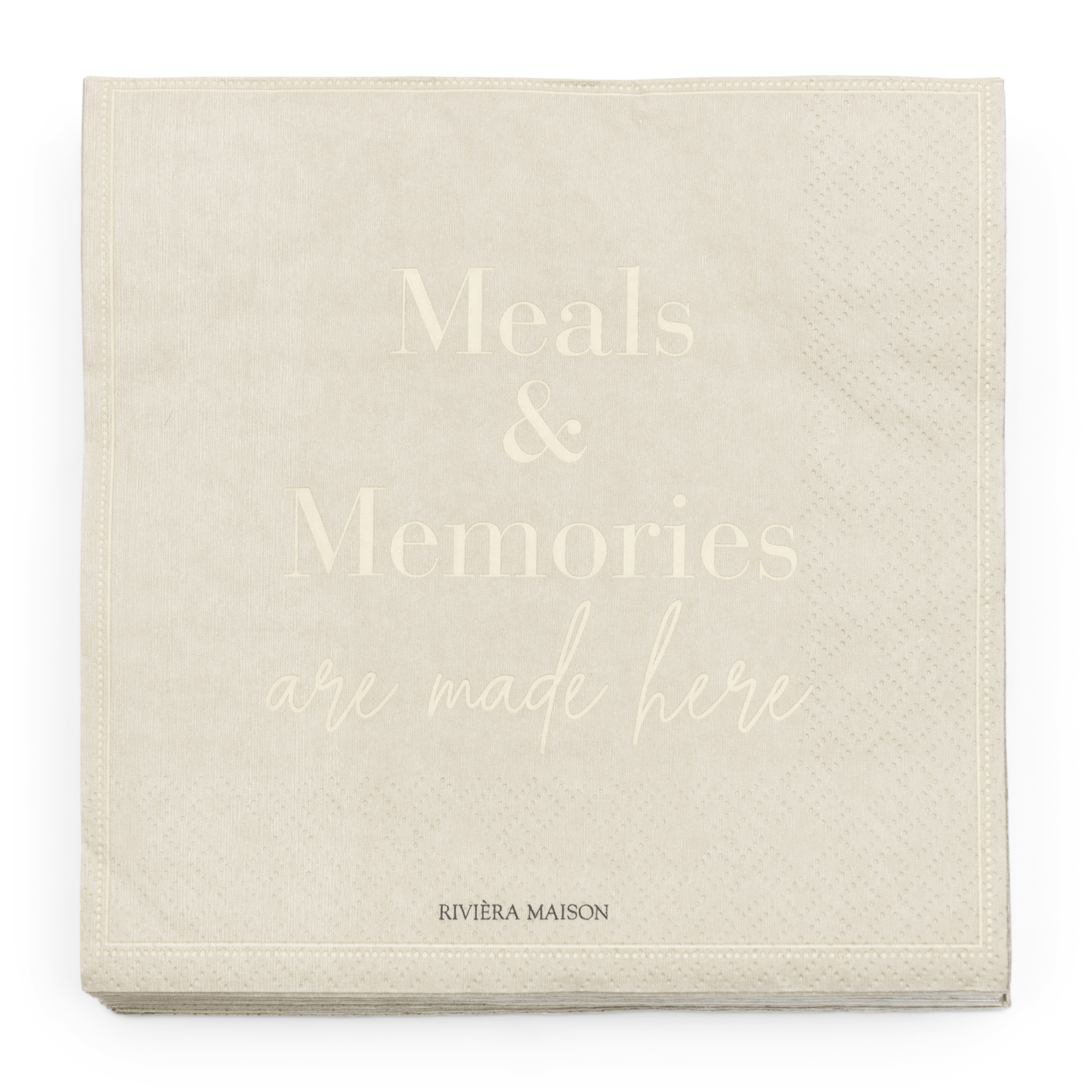 Paper Napkins Meals & Memories