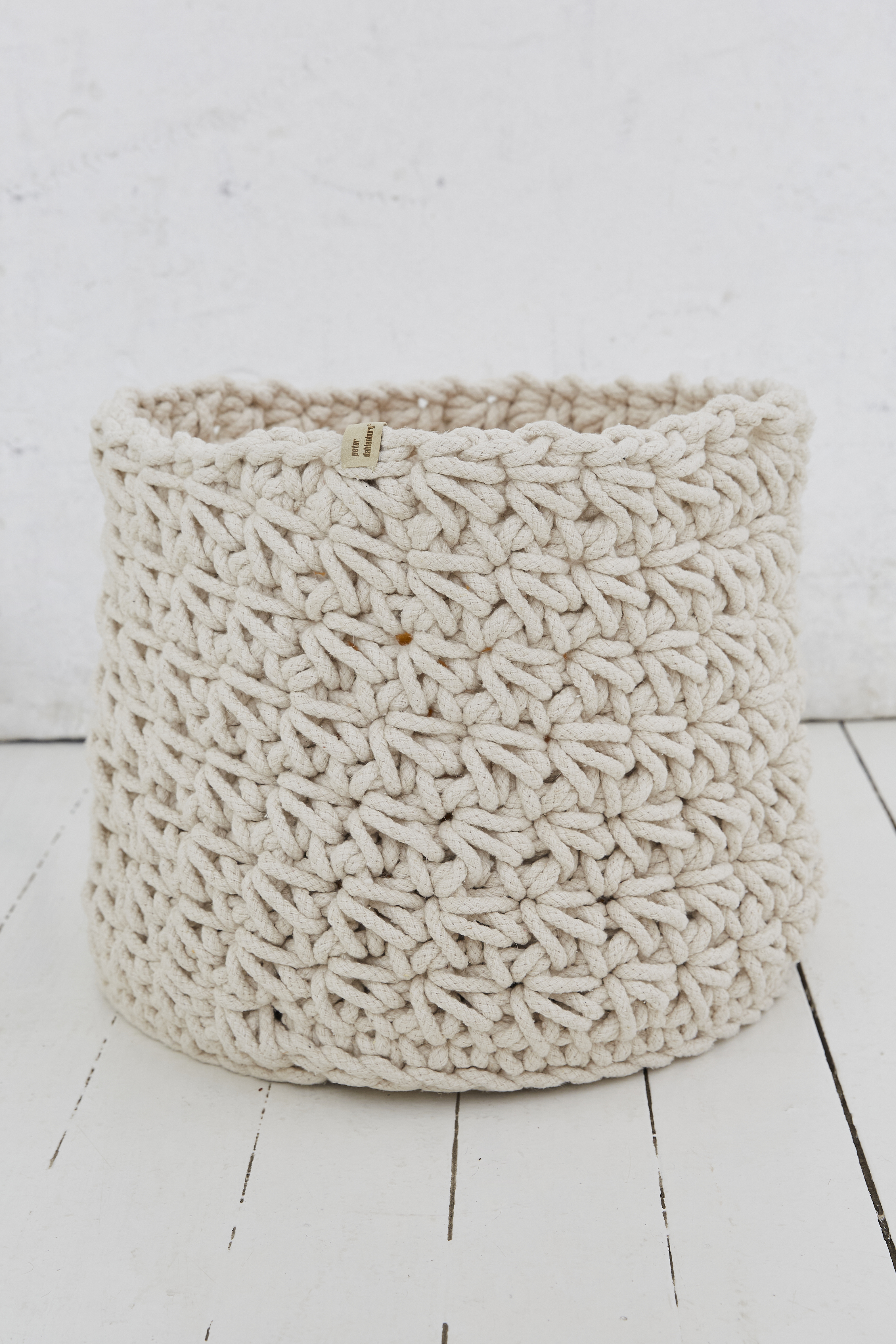 Korb Crochetmuster 30x30 ecru