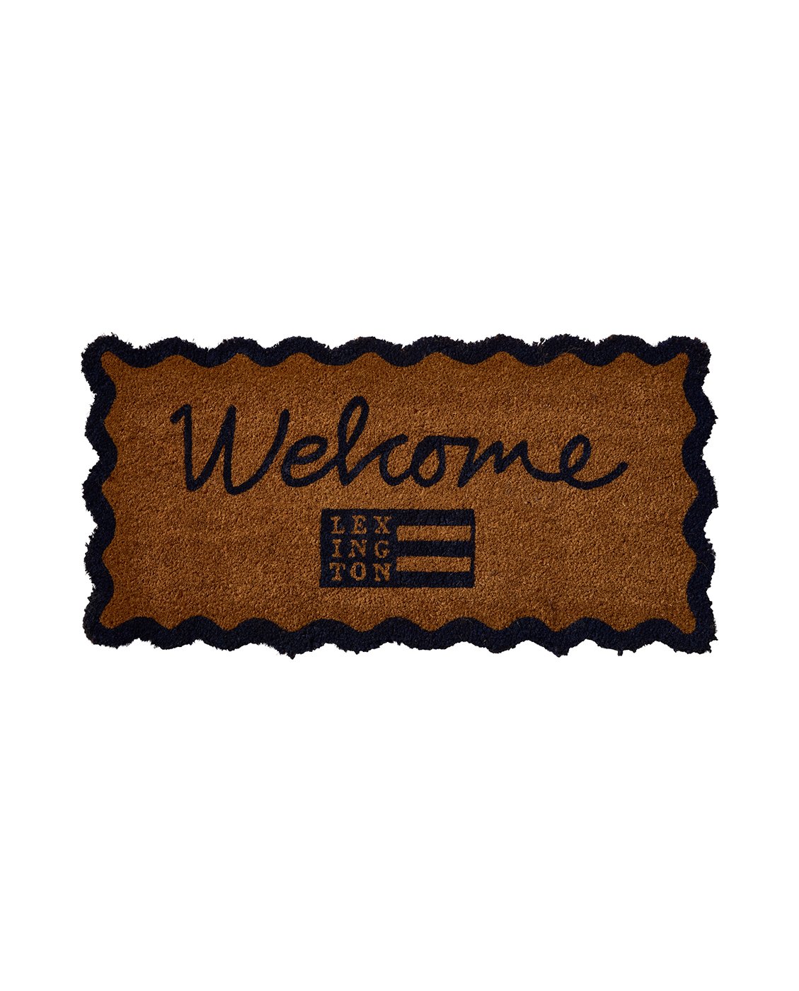 Welcome Door Mat 90x45 natural/blue