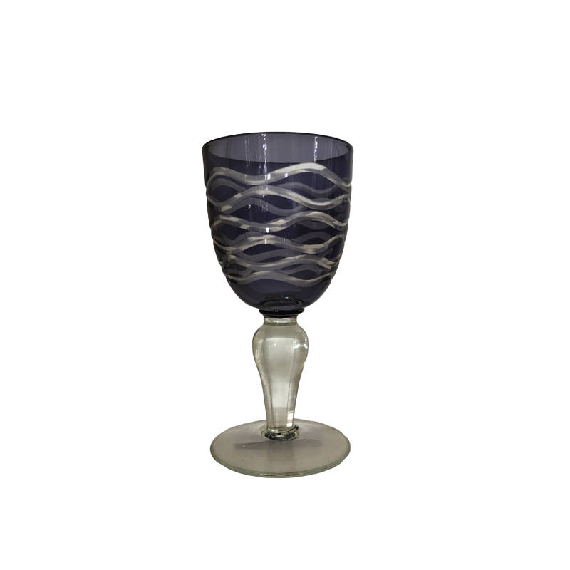Weinglas 250 ml Wellen Blau