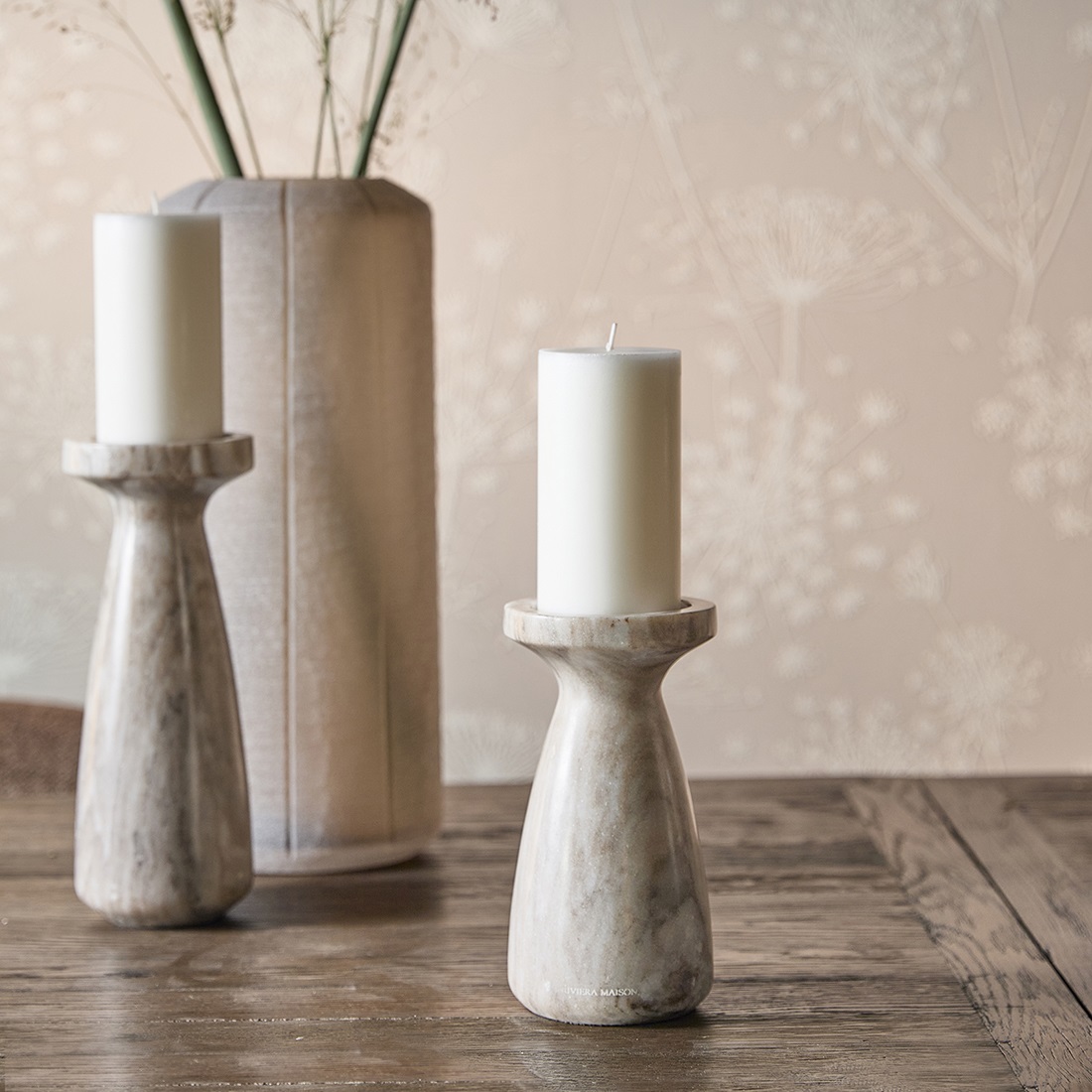 Ribani Marble Candle Holder S
