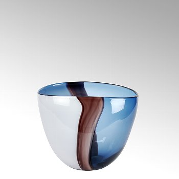 Manikpur Vase H20,5 blau-weiß