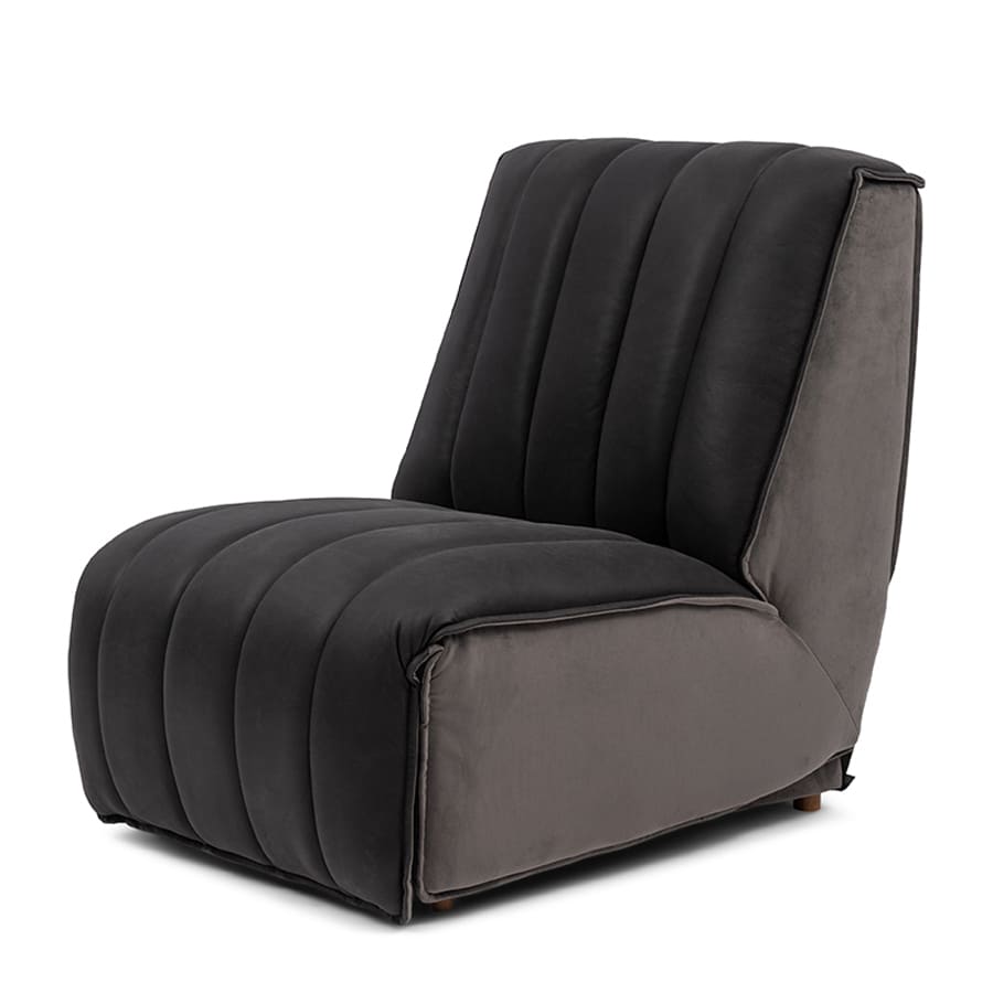 Monterey Recliner Chair, leather, charcoal