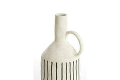 Vase Jonai creme-schwarz