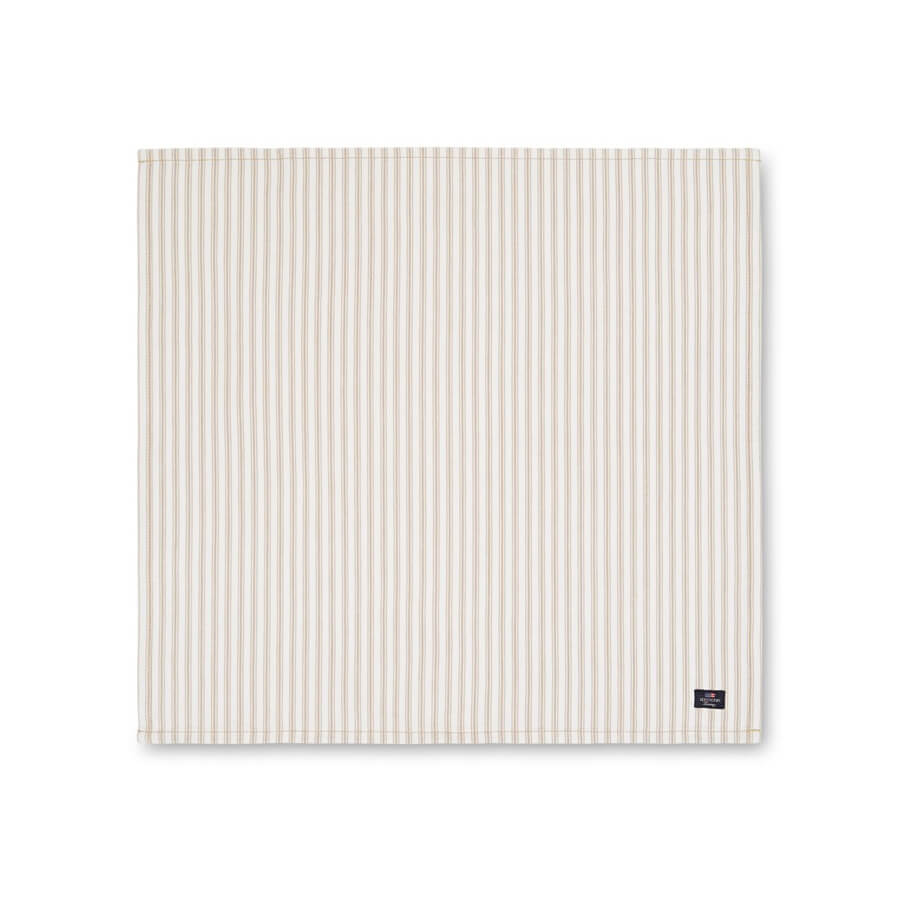 Icons Cotton Herringbone Napkin Beige/White 50x50