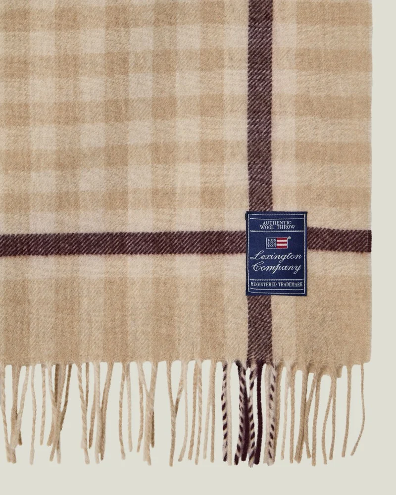 Checked 130x170 beige/fig