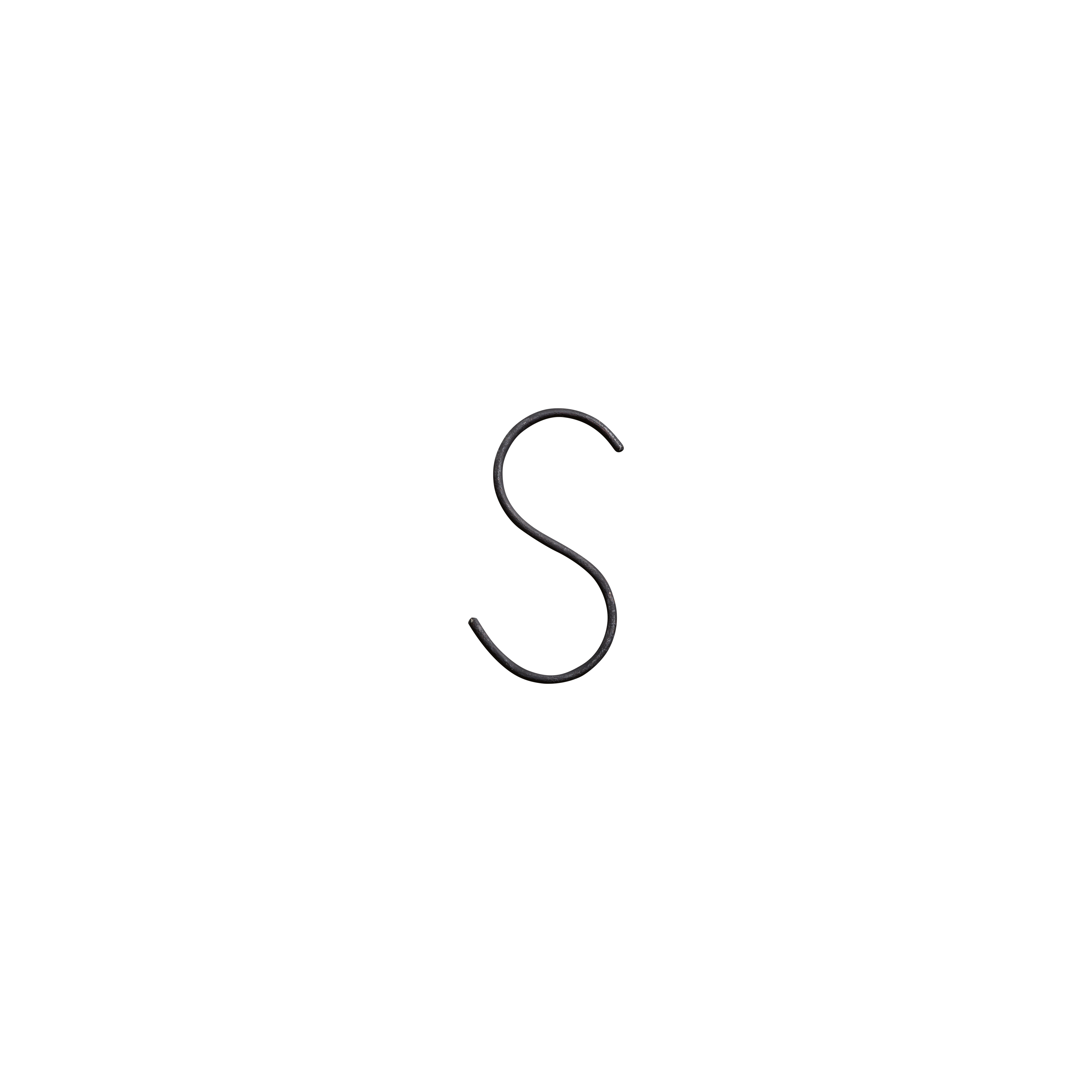 S Hook 7x15 black iron