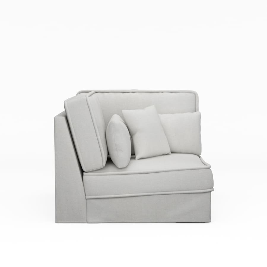 Metropolis Eckstück, Baumwolle Ash Grey