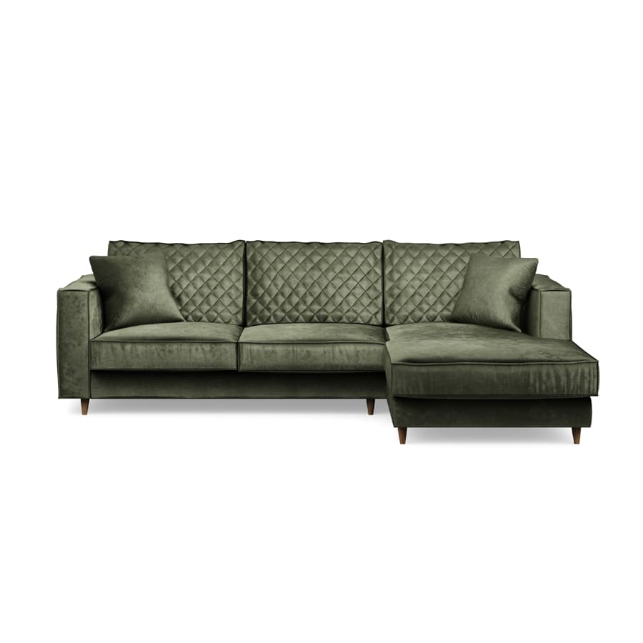 Kendall Sofa with Chaiselongue Right velvet,  Ivy