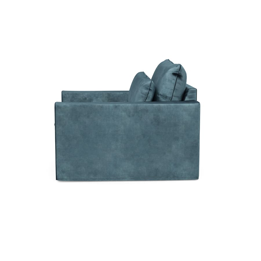 Continental Love Seat, velvet, petrol