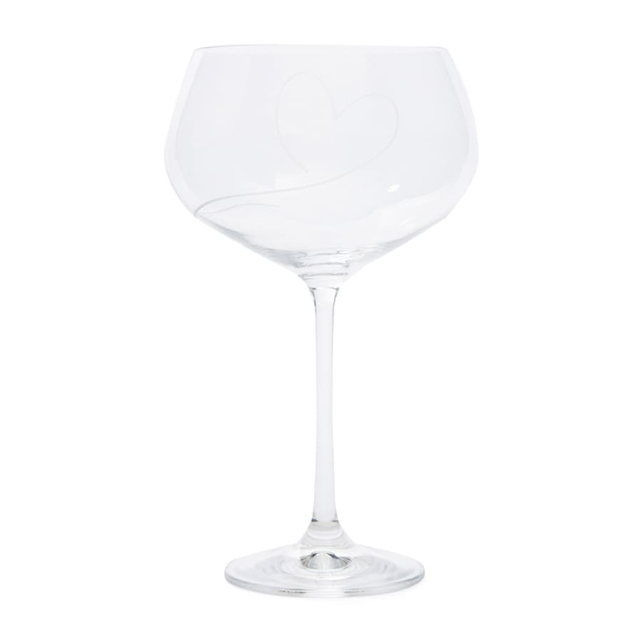 With Love Red Wine Glass