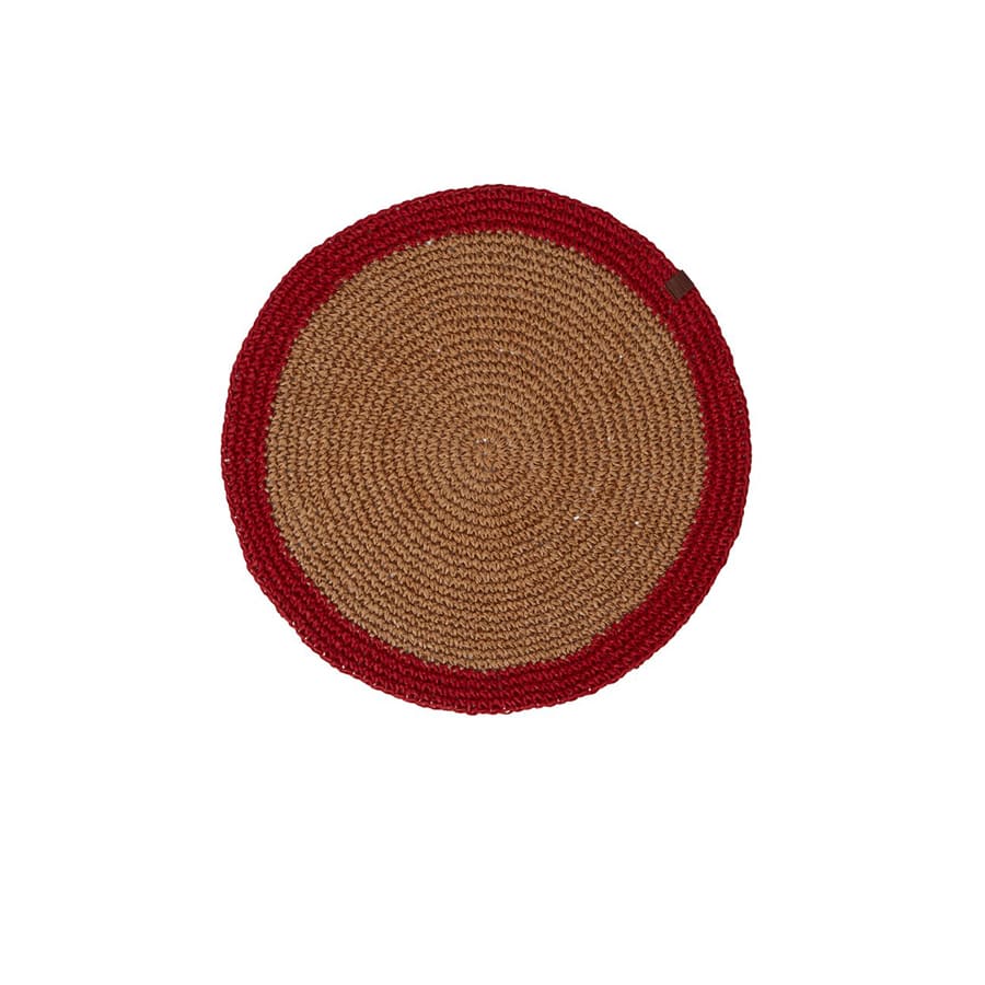 Recycled Paper Straw 38 beige/red