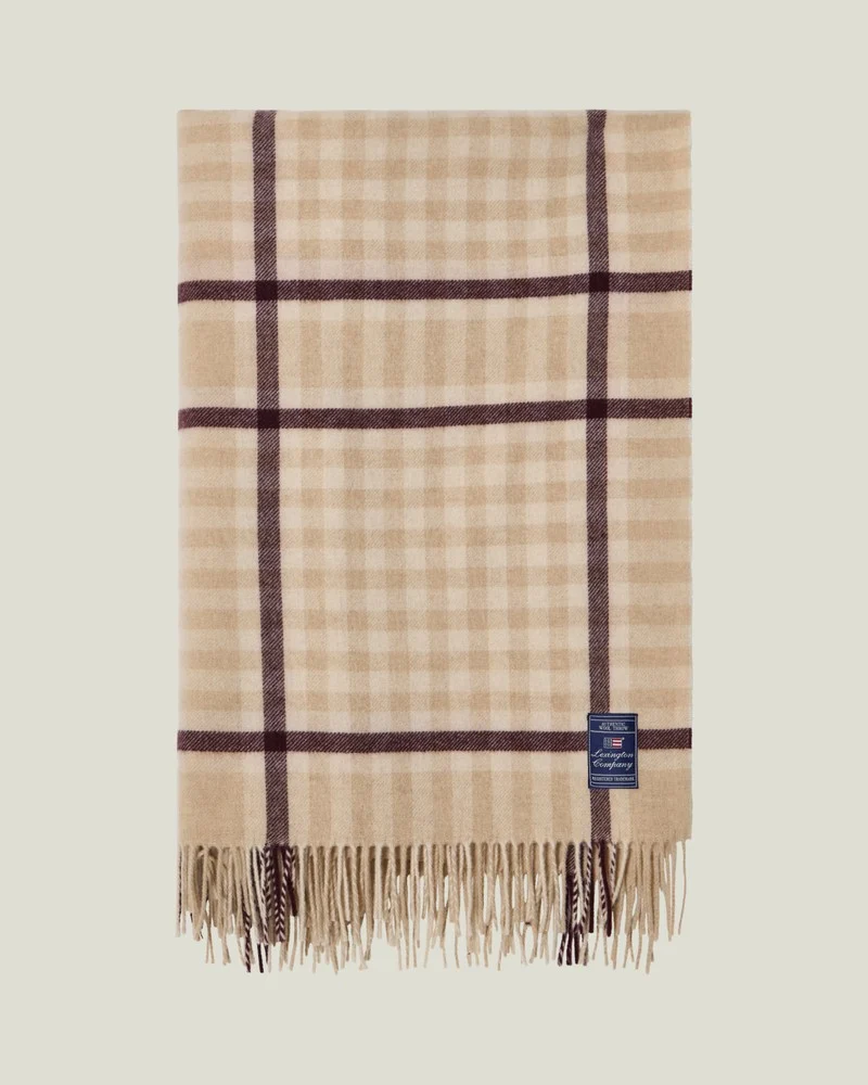 Checked 130x170 beige/fig