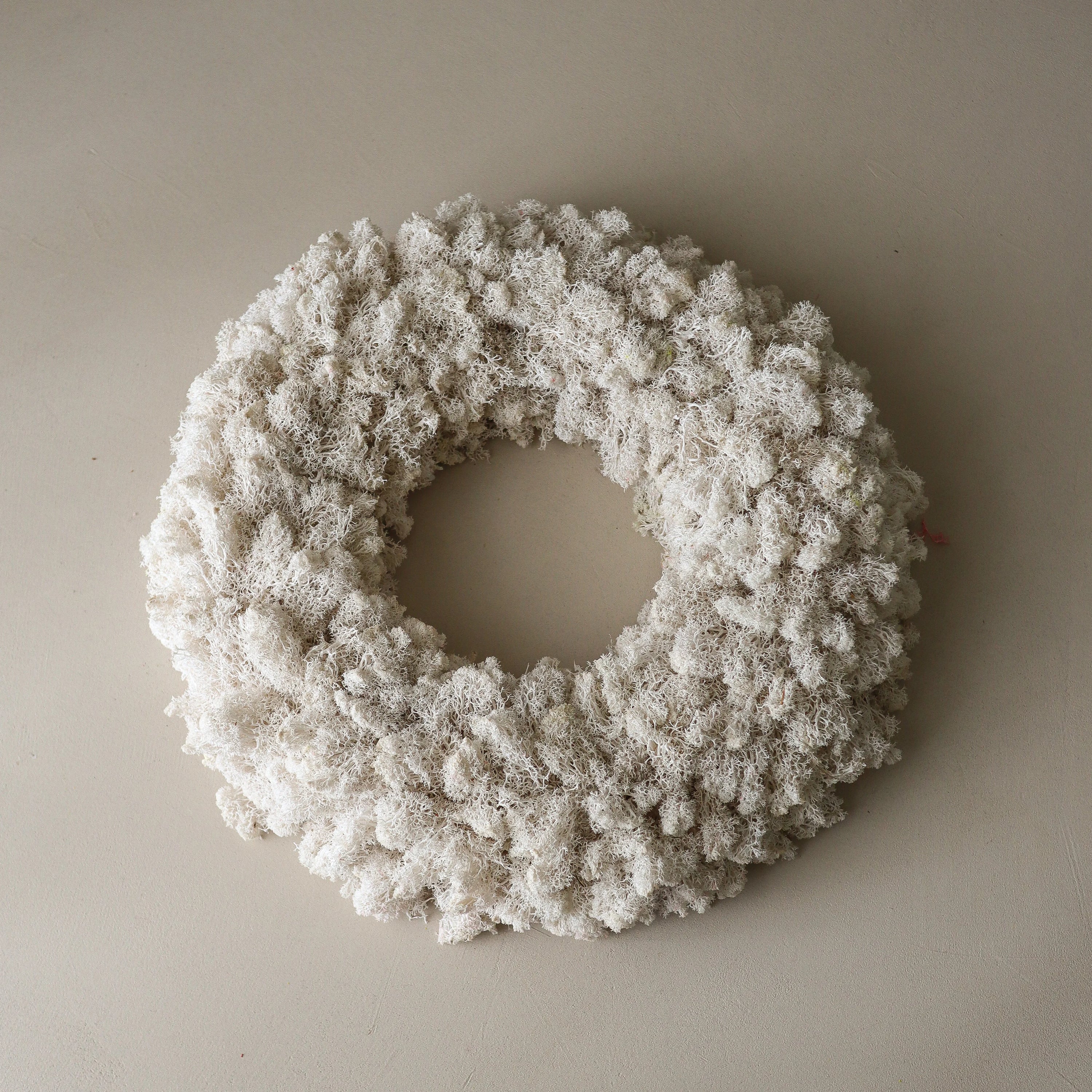 Ivory Moss Wreath D40 white