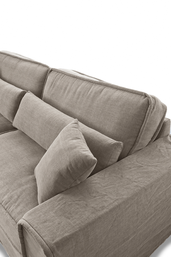 Metropolis Sofa 3,5 Sitzer, Baumwolle Stone