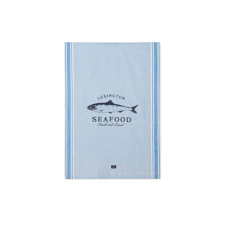 Seafood Kitchen Towel 50x70 blue