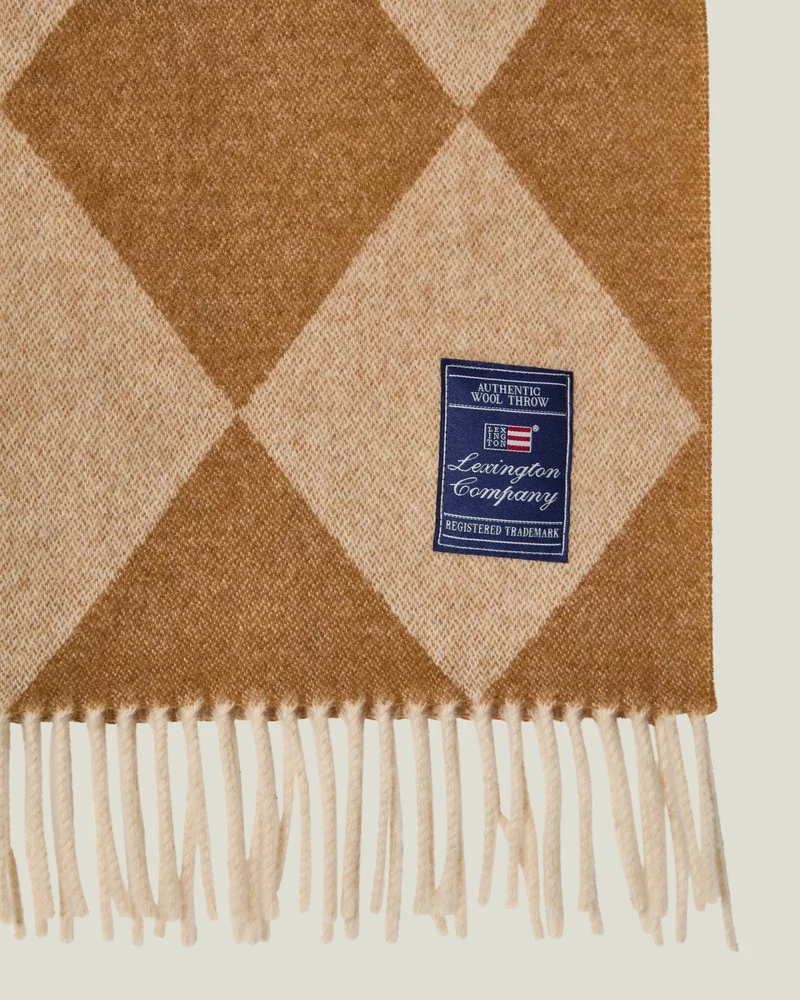 Argyle 130x170 fudge/white
