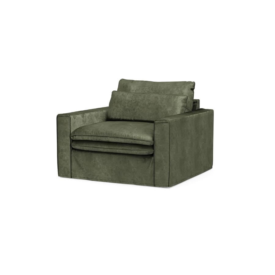 Continental Love Seat, velvet, ivy