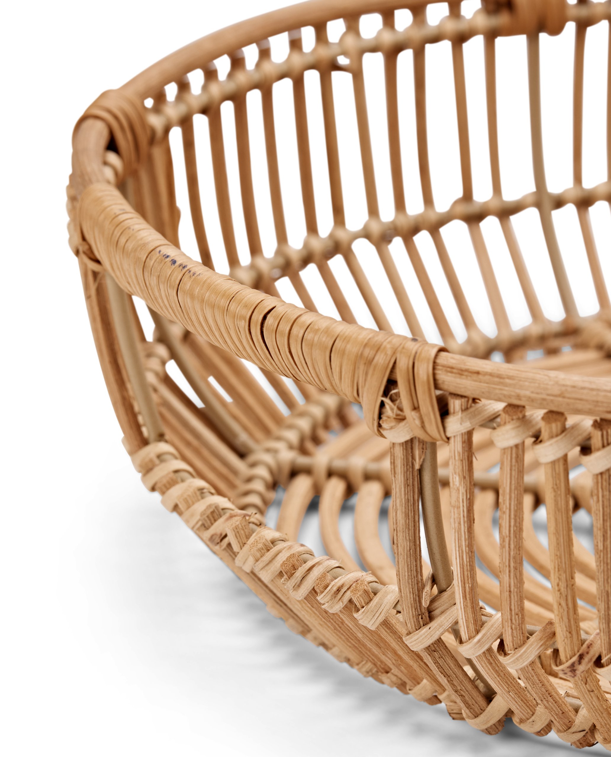 Round Rattan Tray L