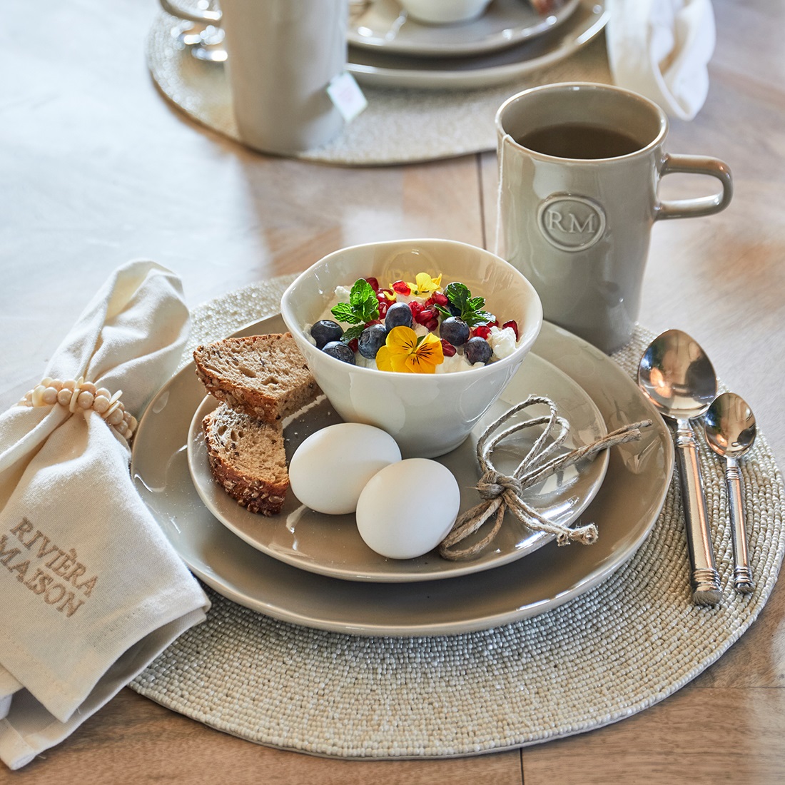 Portofino Breakfast Plate flax