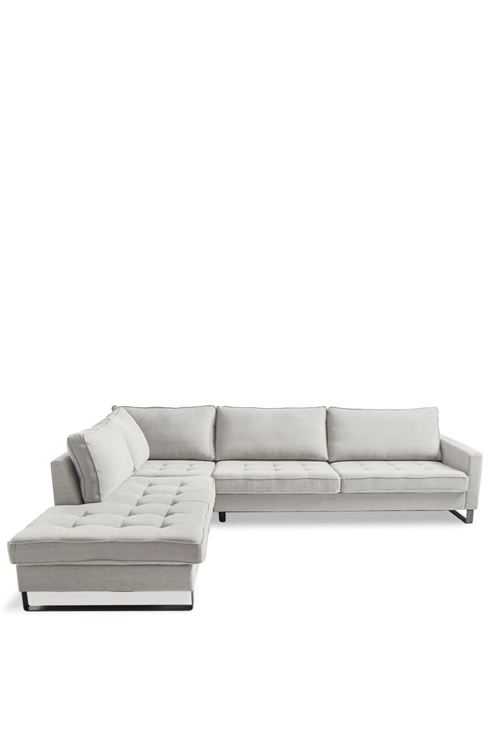 West Houston Ecksofa Chaiselongue Links, Baumwolle Ash Grey