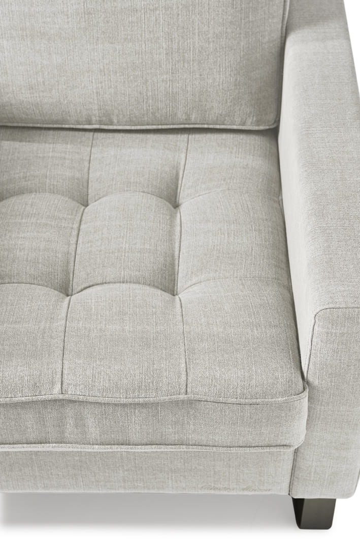 West Houston Sessel, Baumwolle Ash Grey
