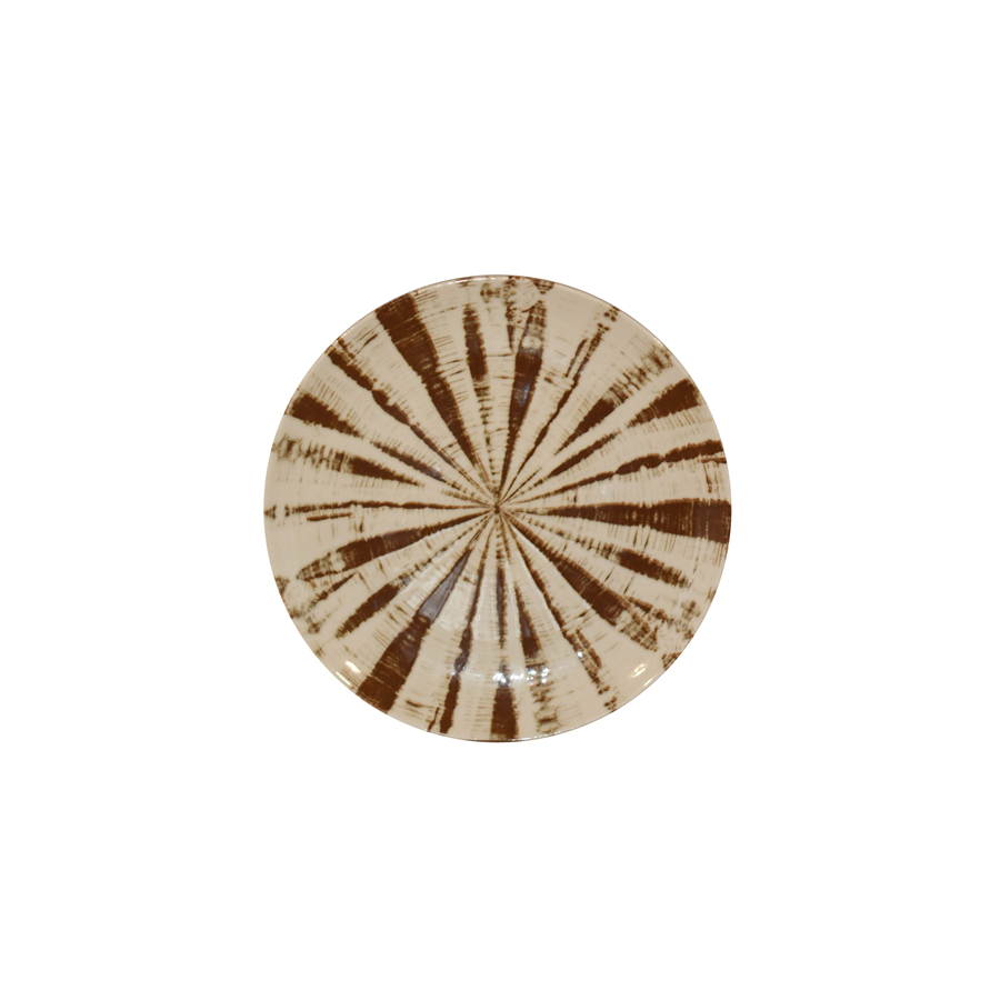 Plate Tribal Stripe brown 19