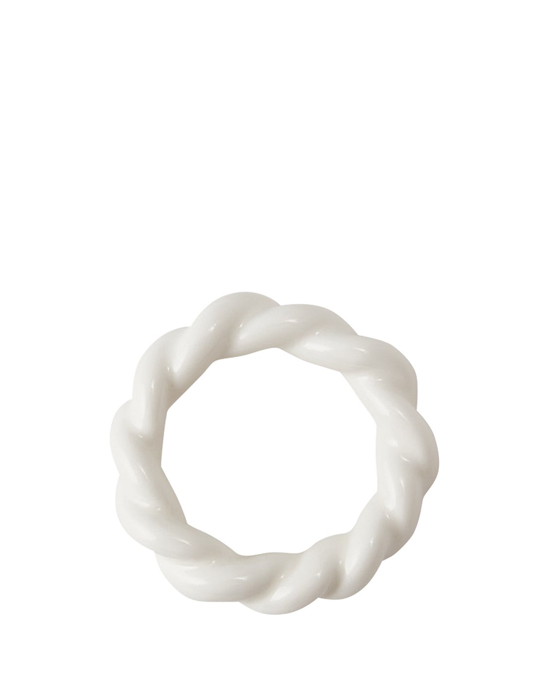Twisted Napkin Ring white