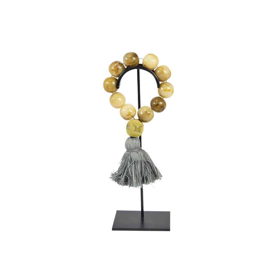 Object Nature Tassel Necklace taupe