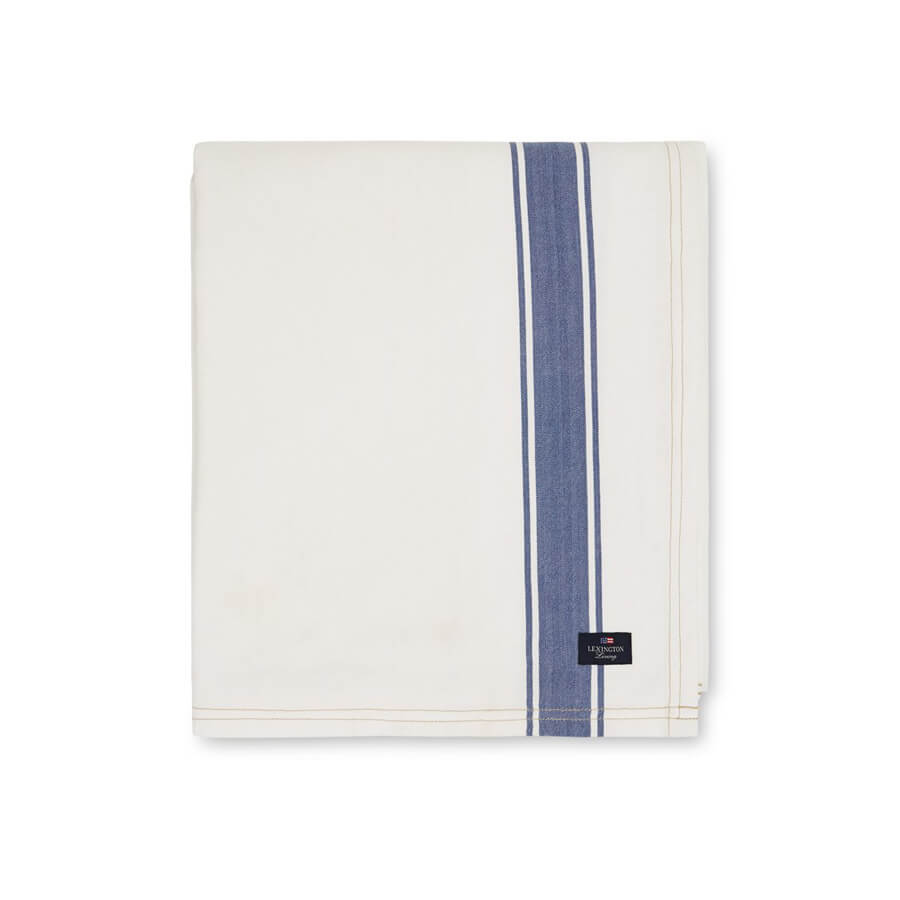 Icons Cotton Herringbone White/Blue 150x250