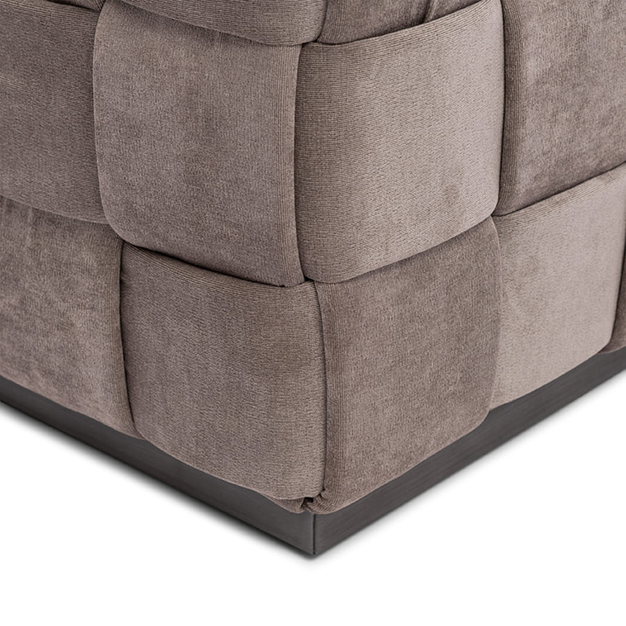 Room 48 Footstool XL, fine tweed, pebbles