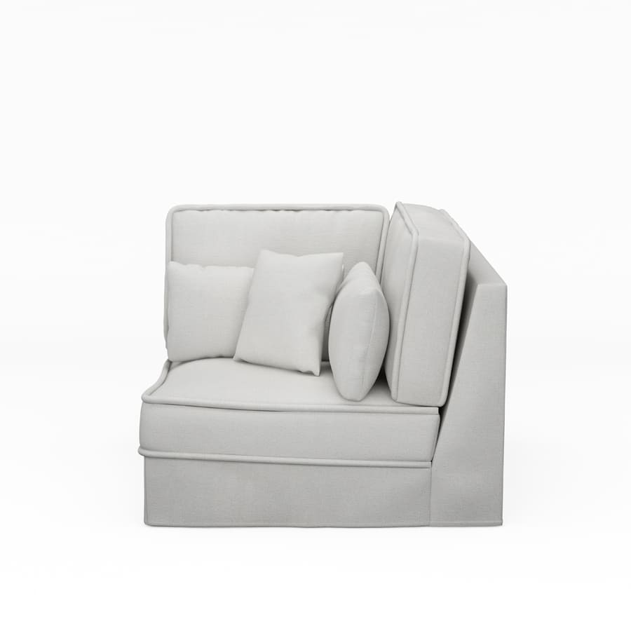 Metropolis Eckstück, Baumwolle Ash Grey