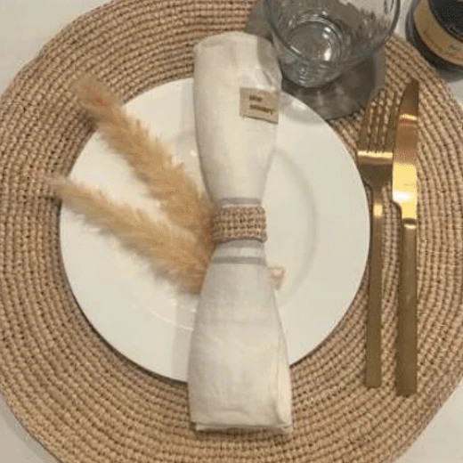 Platzset Raffia D38 beige
