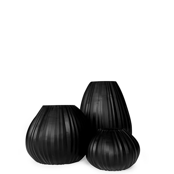 Vase Otavalo R D15/H14 black