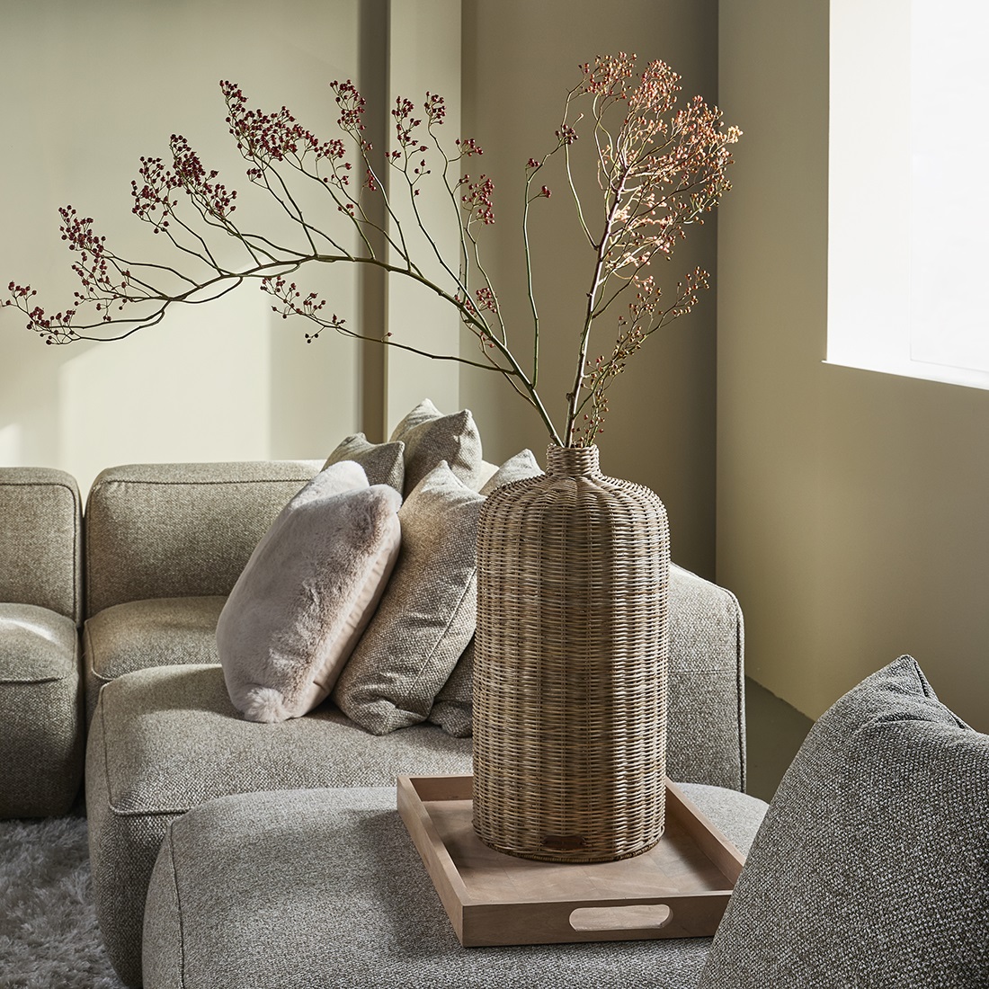Vase Rustic Rattan D25/H55