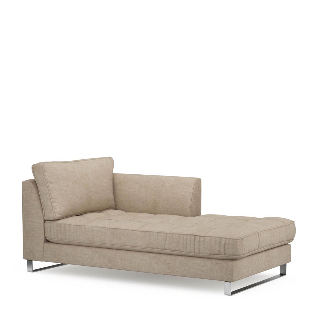 West Houston Chaiselongue Right, washed cotton, natural
