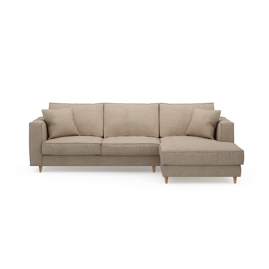 Kendall Sofa with Chaiselongue Right Cotton Nature