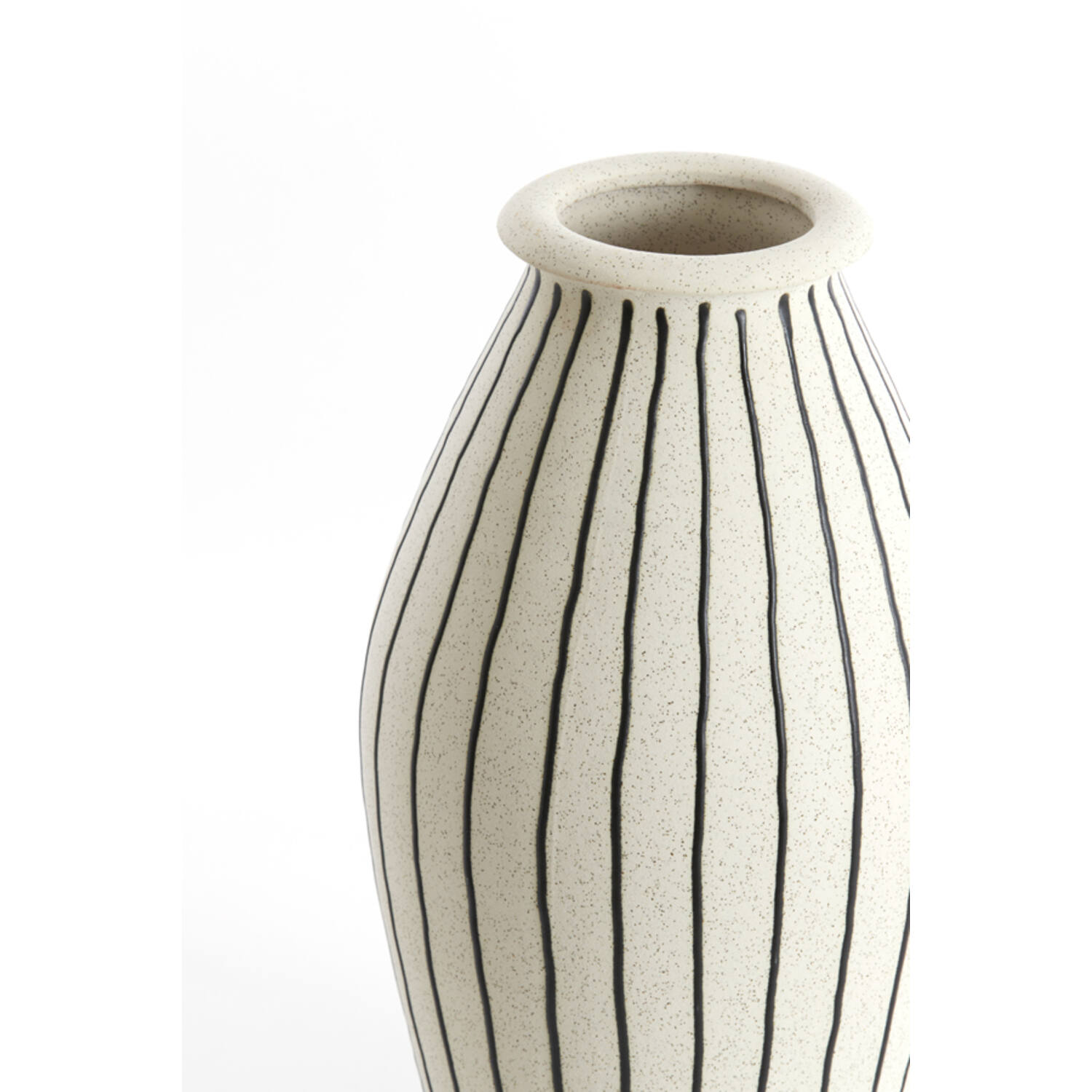 Vase Diphu H43 creme-schwarz
