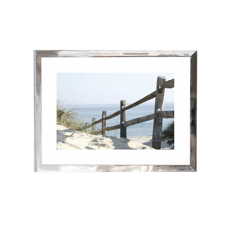Bild Beach Fence 53x40 Holzrahmen Weiß